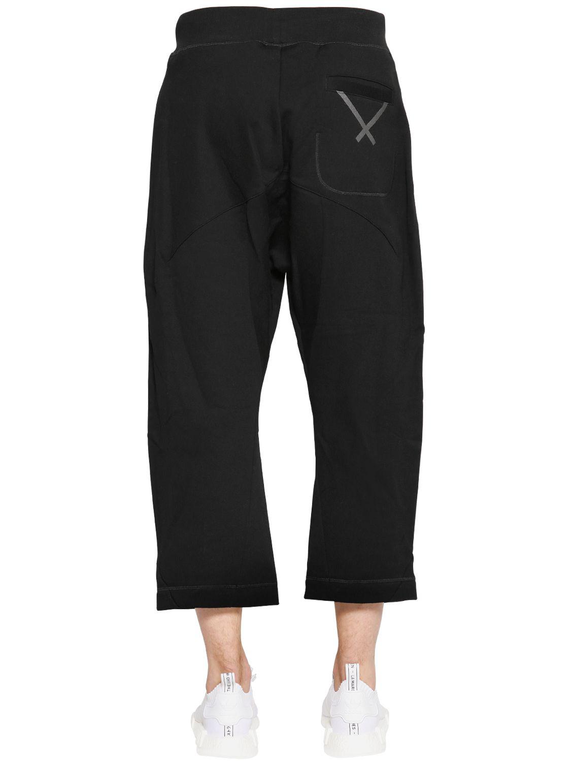 adidas Originals Xbyo 7/8 Cropped Cotton Sweatpants in Black for Men - Lyst