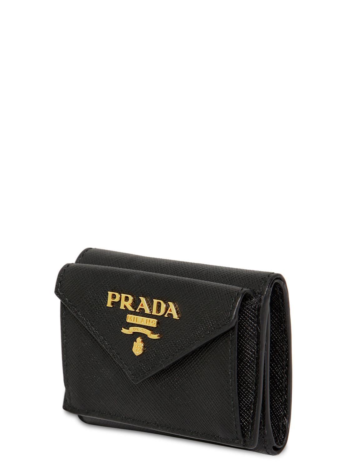 prada saffiano envelope wallet