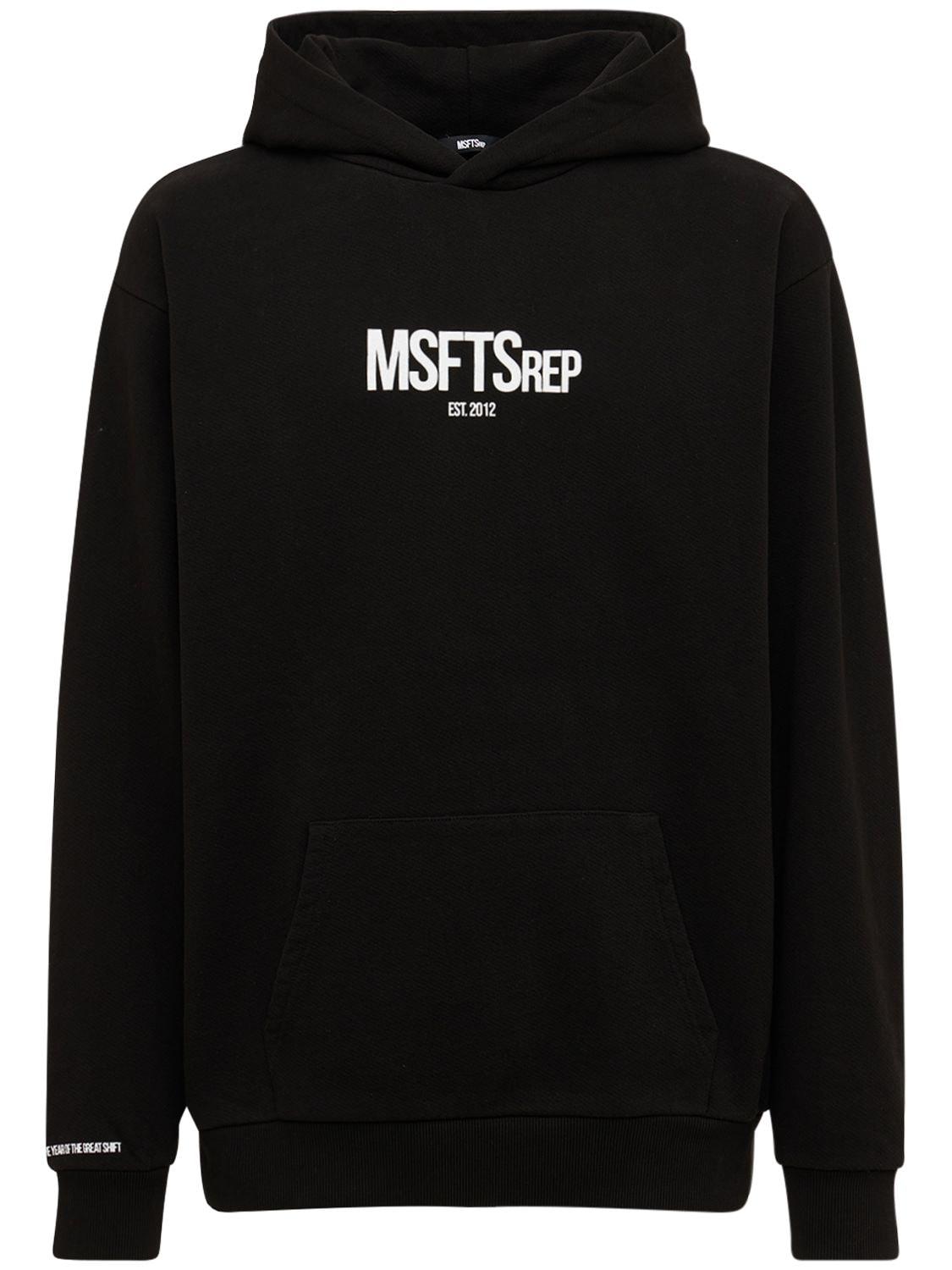 Msftsrep Capsule Print Cotton Hoodie in Black for Men Lyst