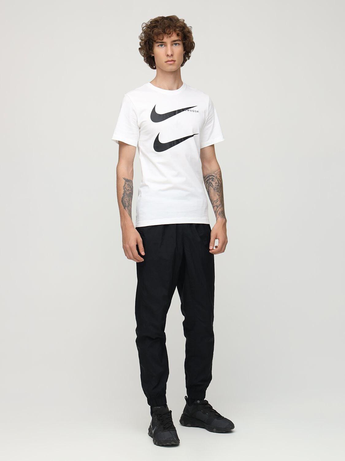 Nike Double Swoosh Cotton T-shirt in White for Men | Lyst