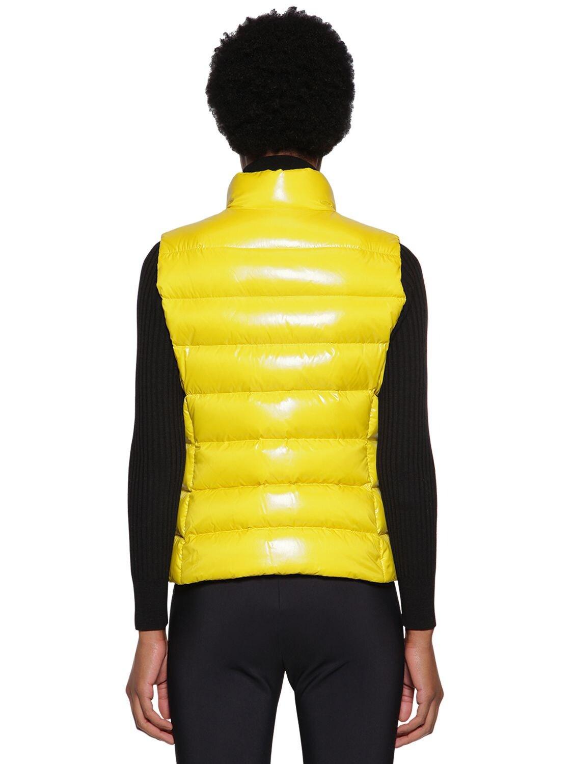 Moncler Synthetic Ghany Nylon Down Vest in Yellow - Lyst