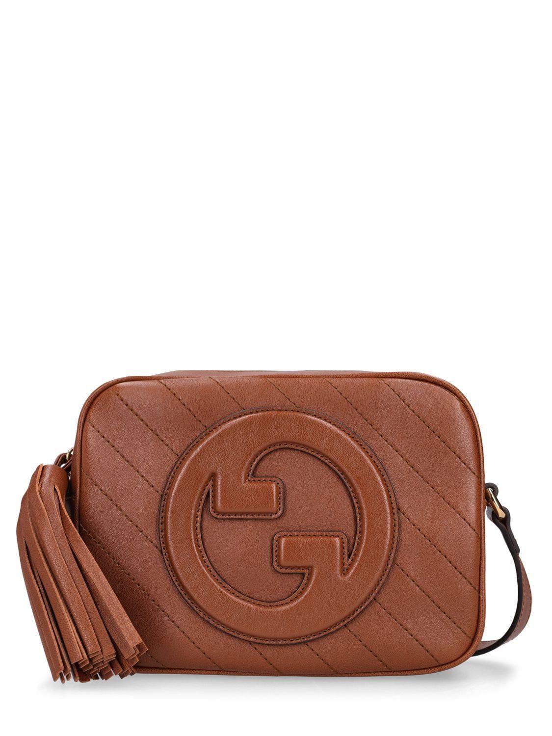 Gucci Blondie Leather Shoulder Bag in Brown Lyst