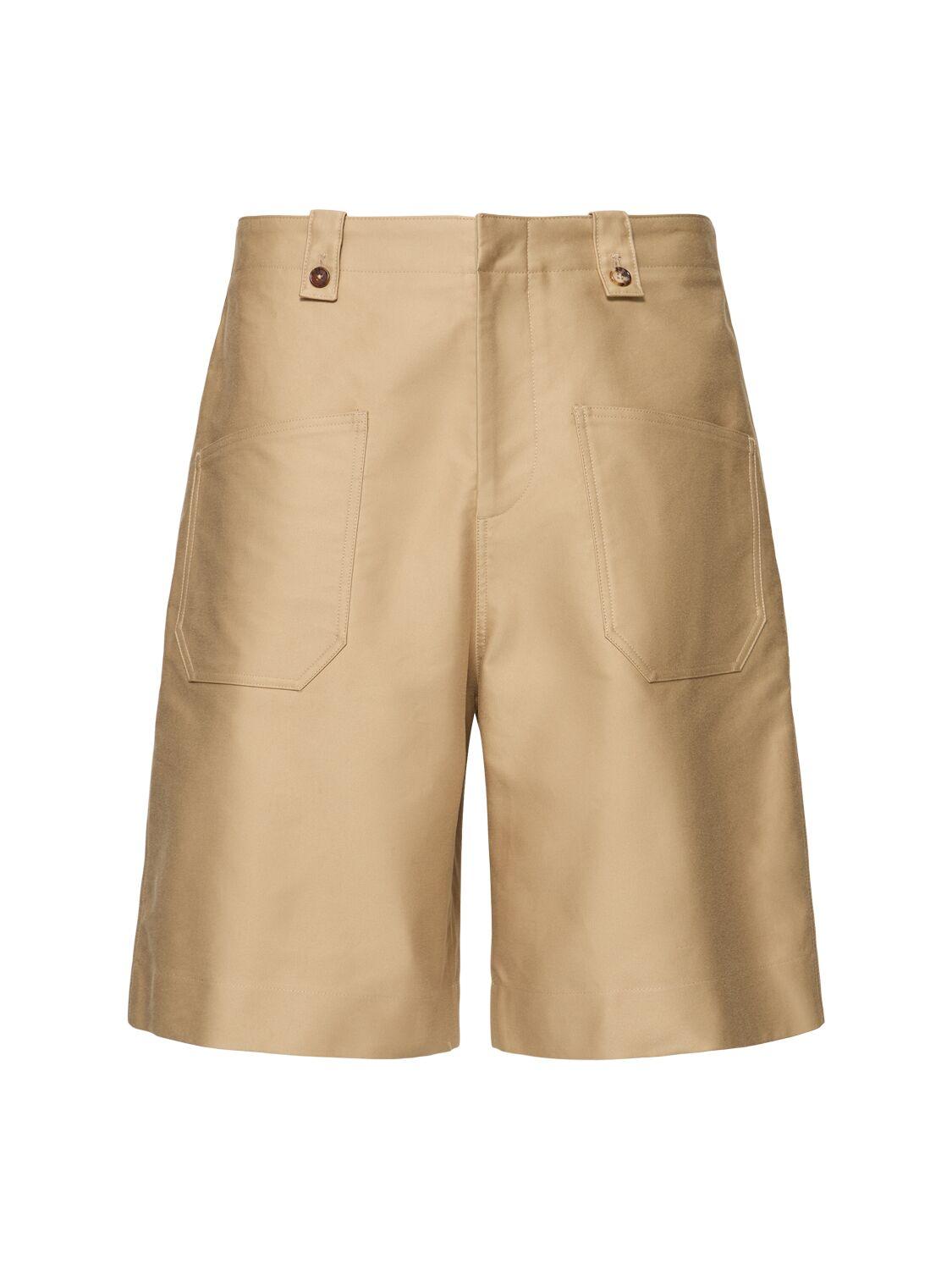 Alexander McQueen メンズ ナチュラル コットンショートパンツ ハーフ 