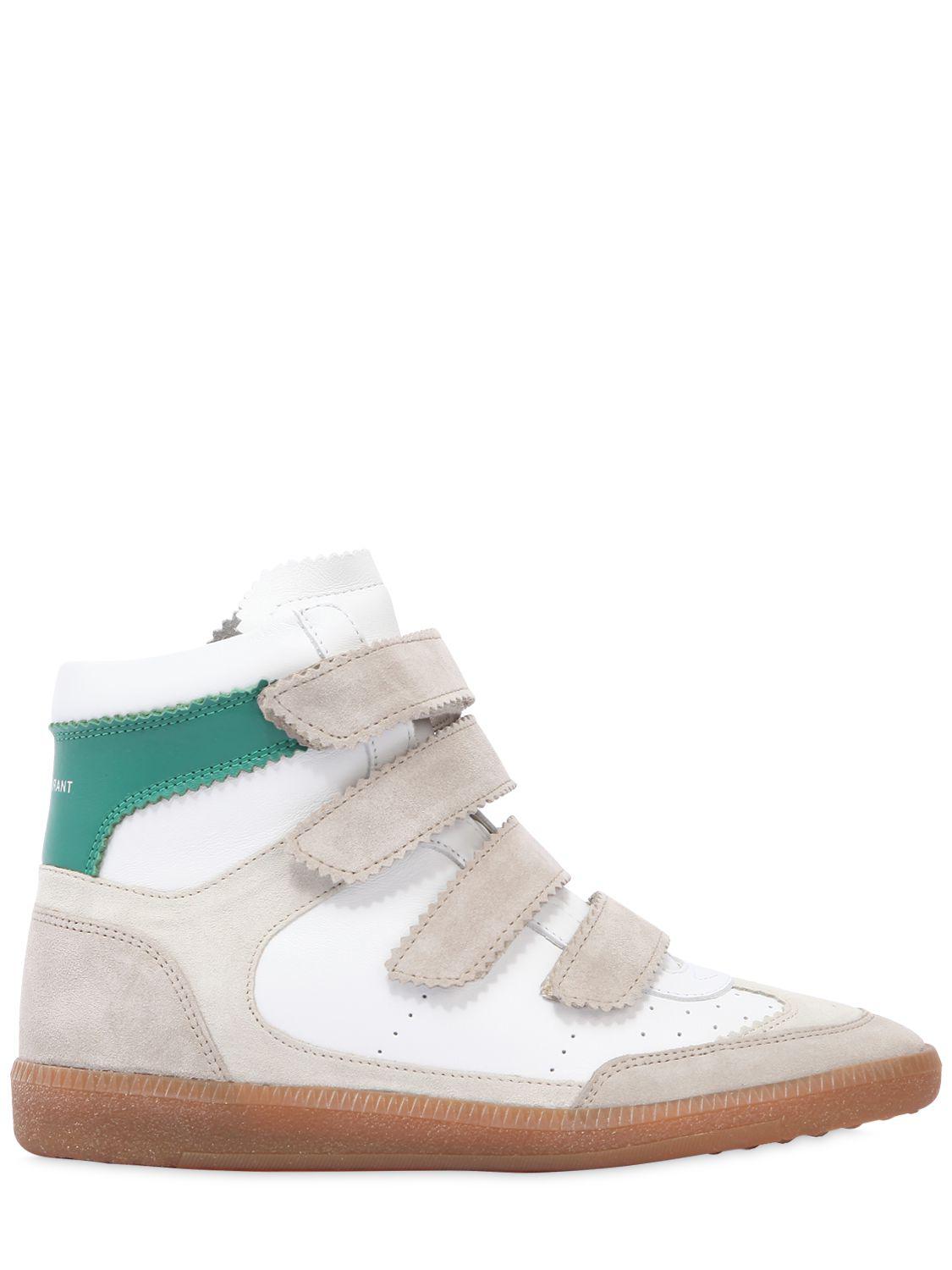 Isabel Marant Etoile 40mm Bilsy Leather Sneakers in Green