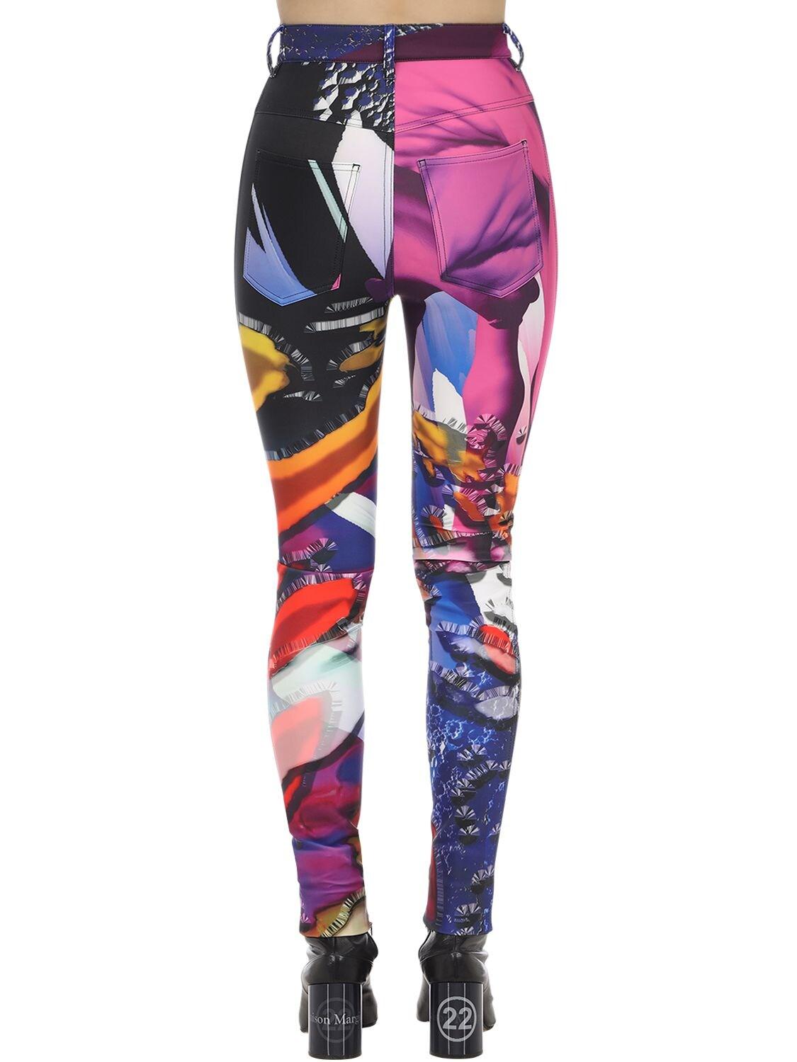 printed stretch pants