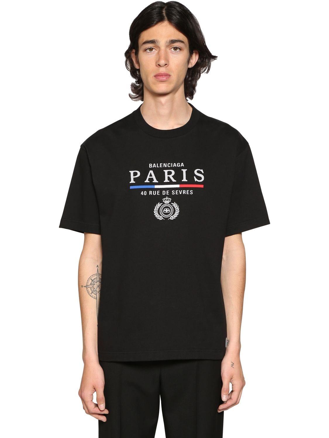 Balenciaga Paris Flag Regular Tee Shirt  David Jones