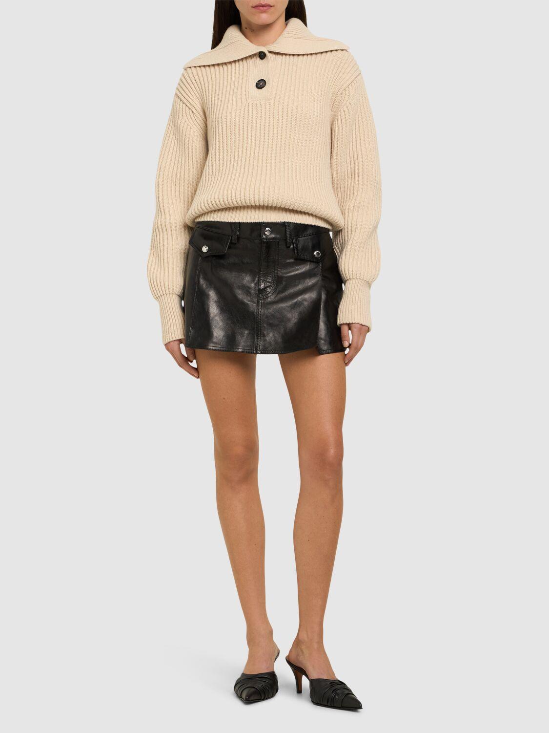 Alexander McQueen レディース ナチュラル ウール&カシミアニット 