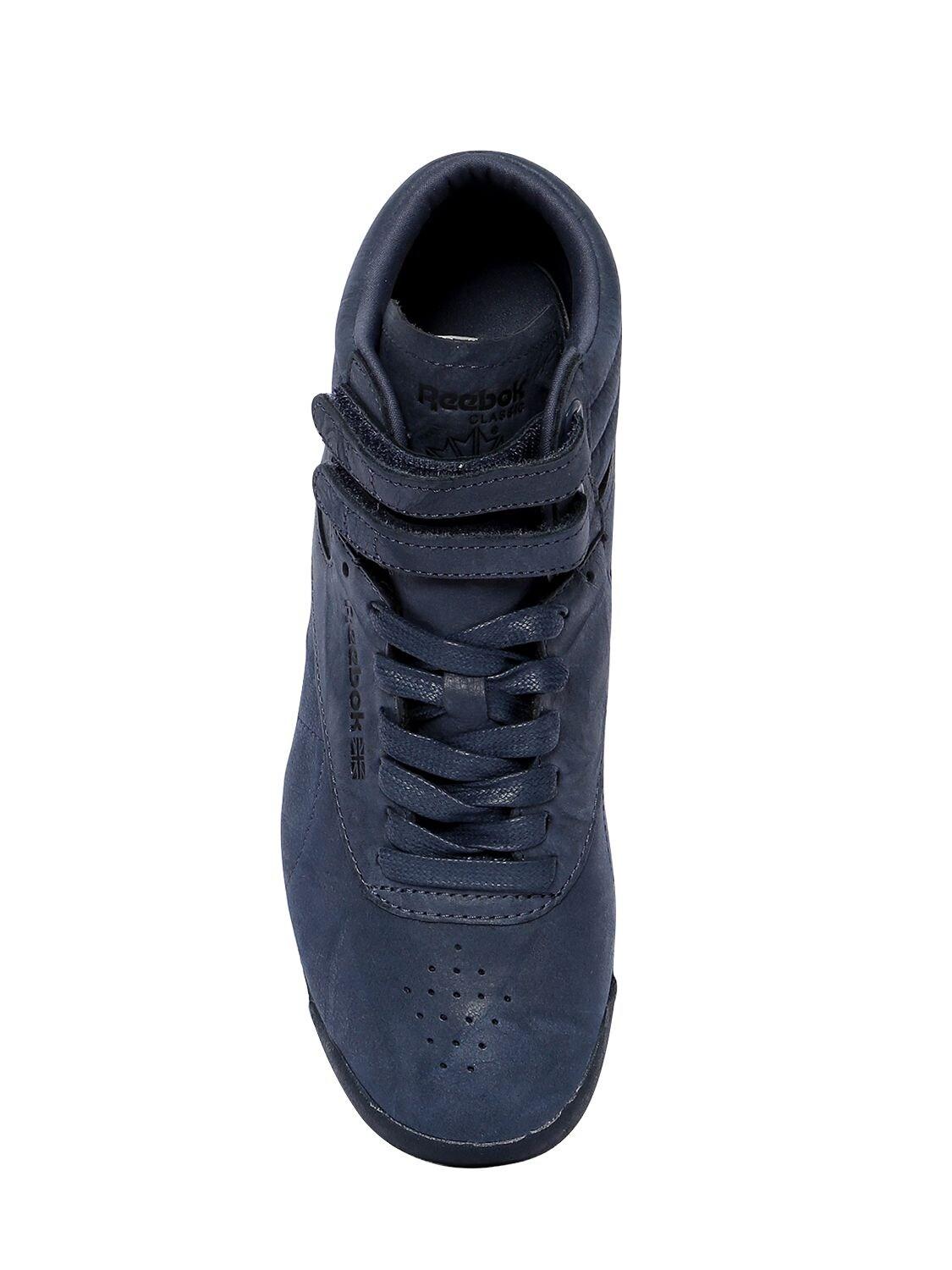 Bevidstløs Integral ristet brød Reebok Freestyle Nubuck High Top Sneakers in Blue | Lyst