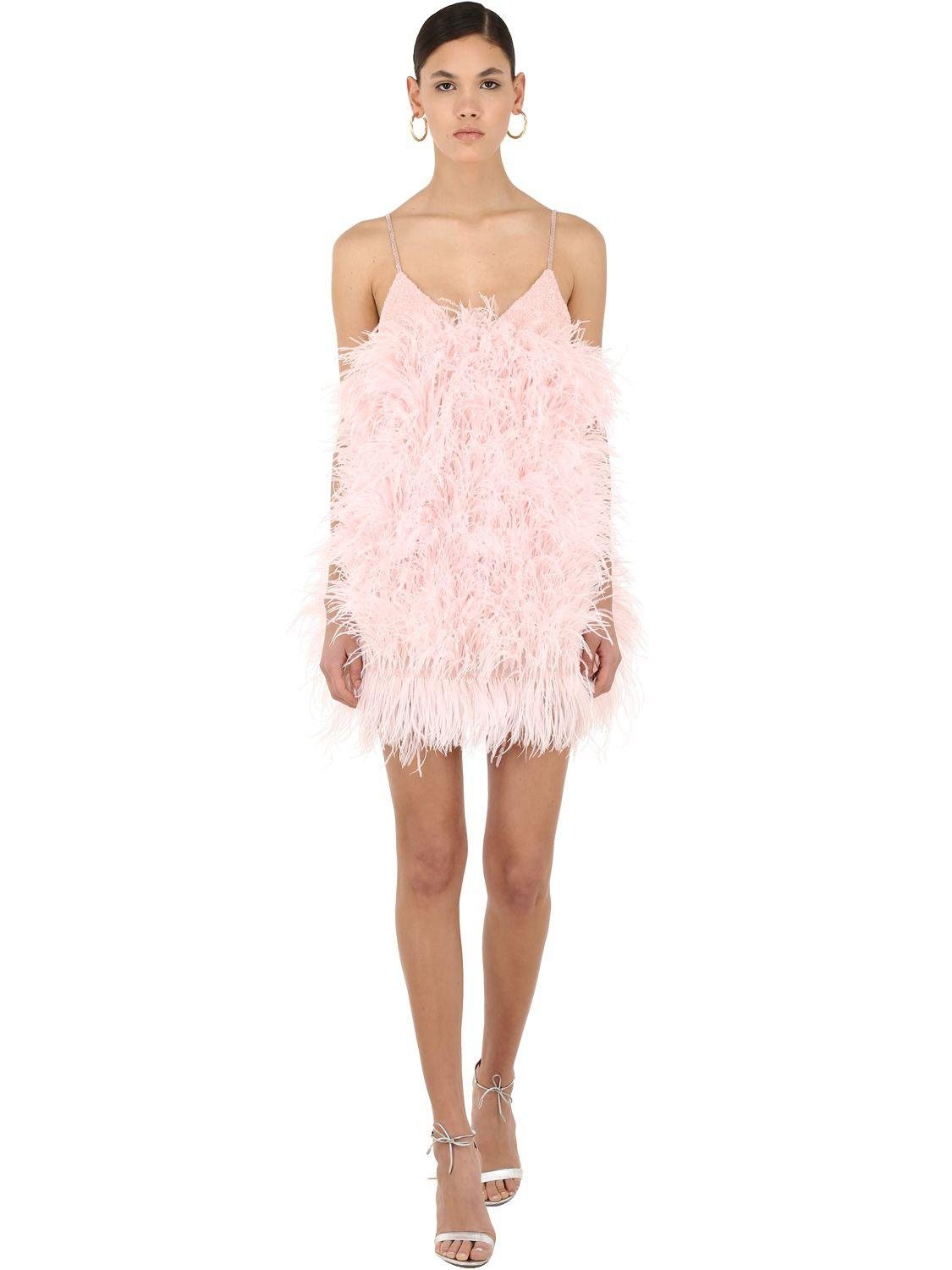 mini feather dress