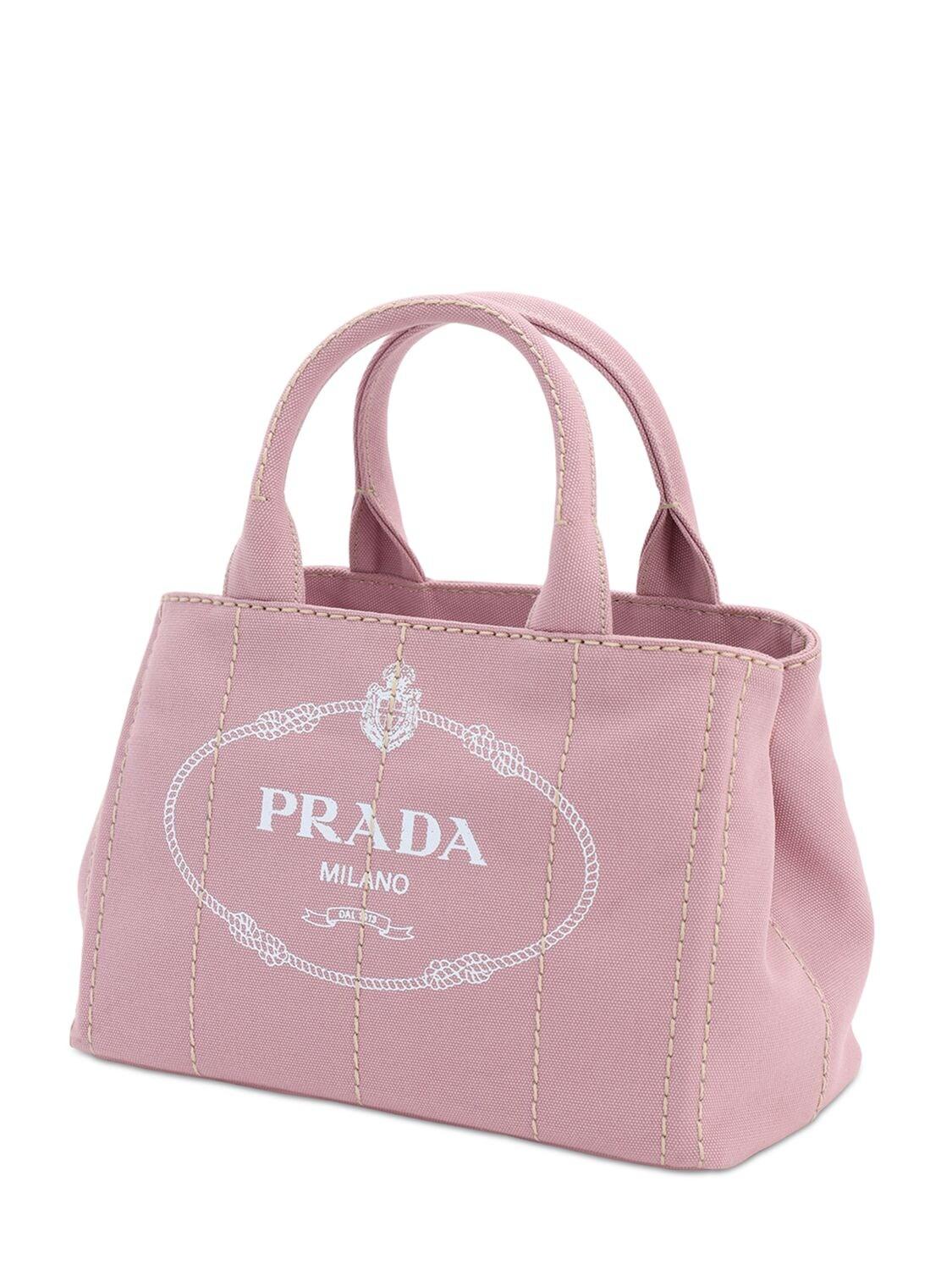 Prada Logo Printed Canvas Tote Bag | Lyst Australia