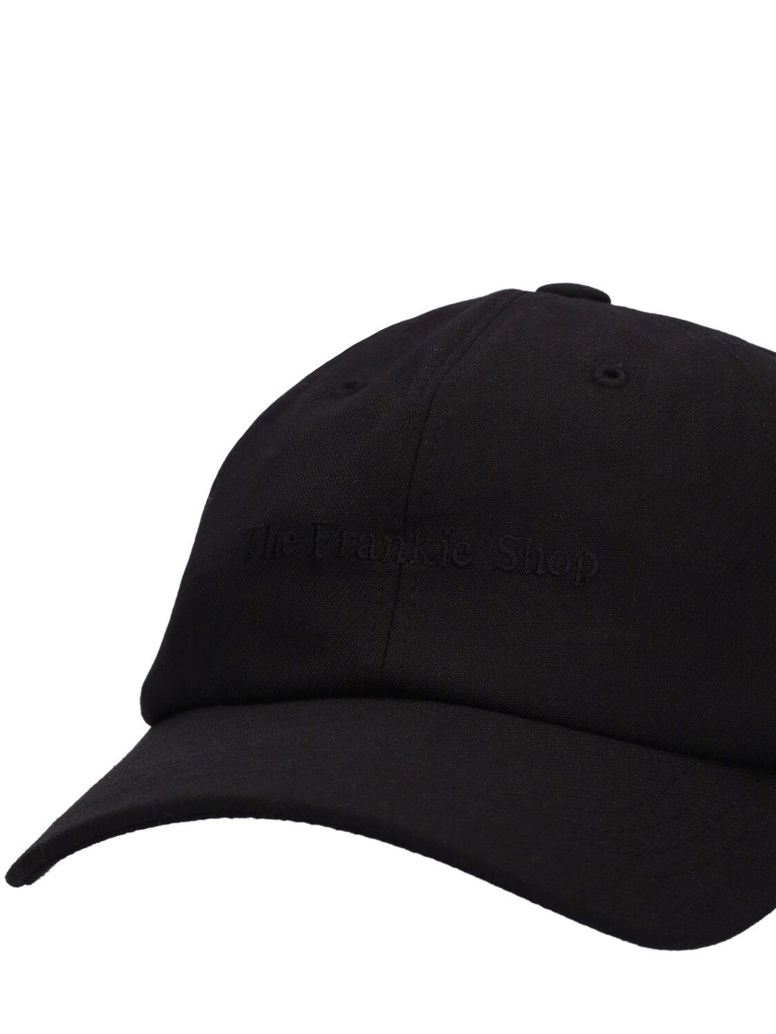 Frankie Shop Logo Wool Blend Baseball Cap in Black for Men | Lyst UK