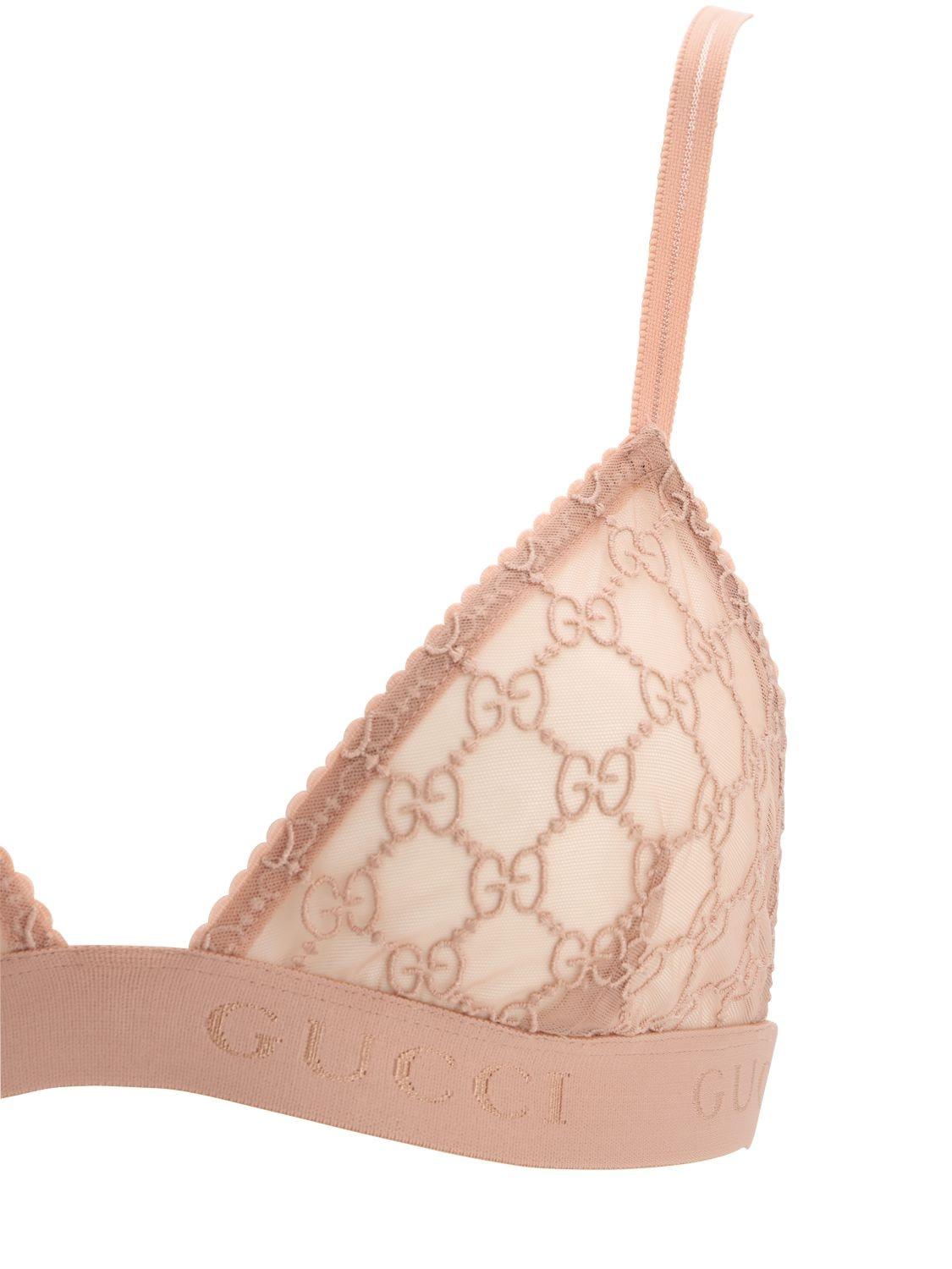 Gg Embroidered Lingerie Set In Pink
