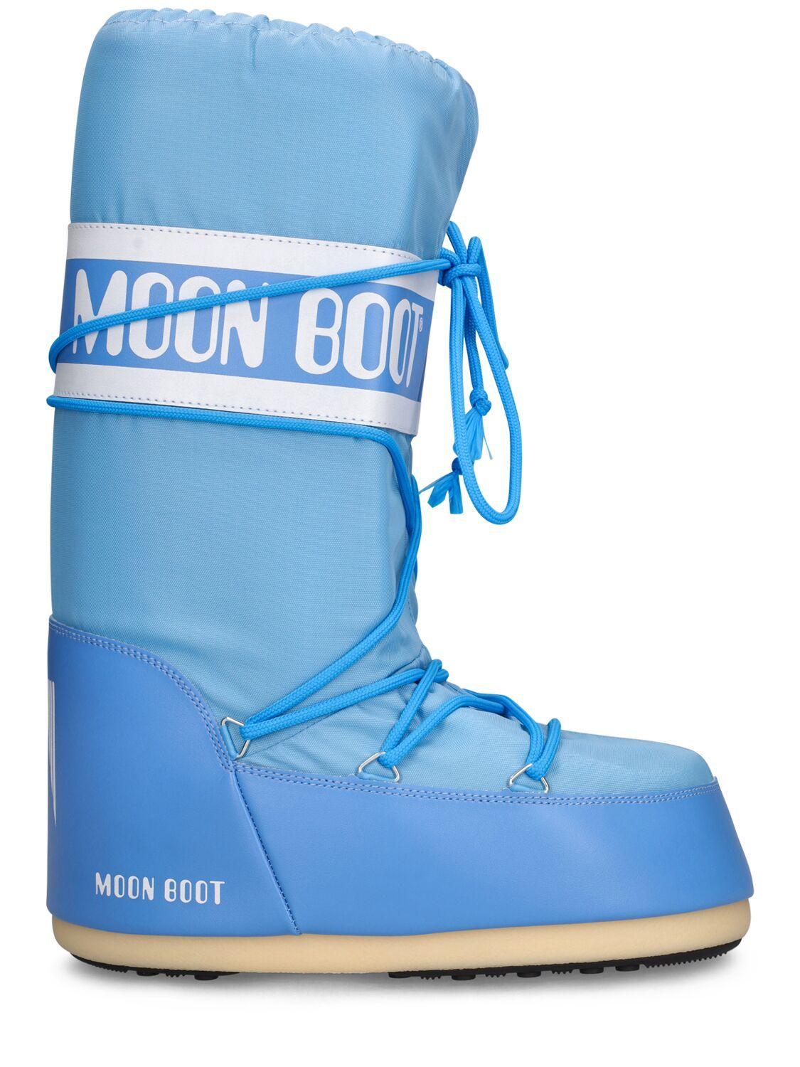 Moon Boot Tall Icon High Nylon S in Blue Lyst