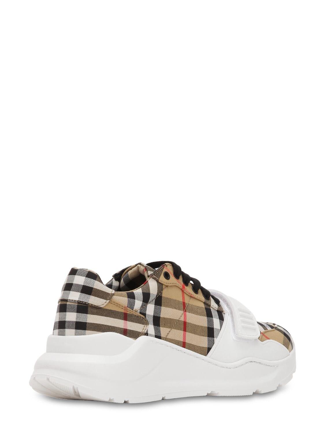 burberry regis check sneakers