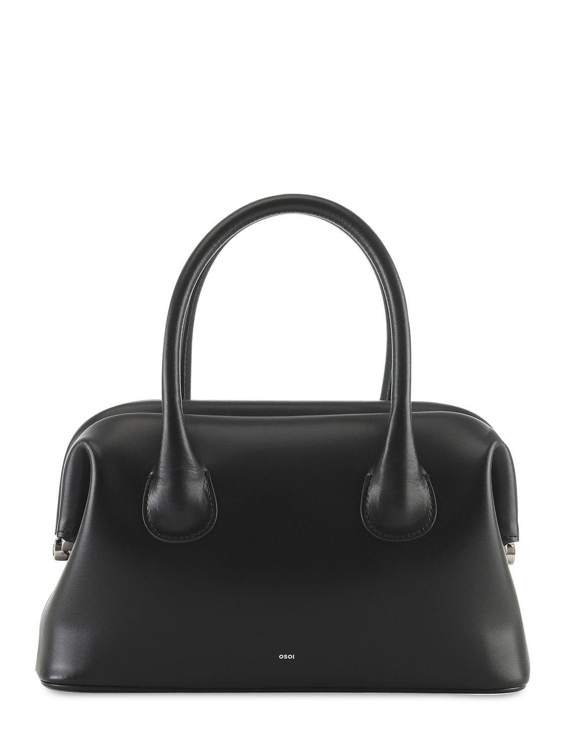 OSOI Boat Brot Leather Top Handle Bag in Black | Lyst