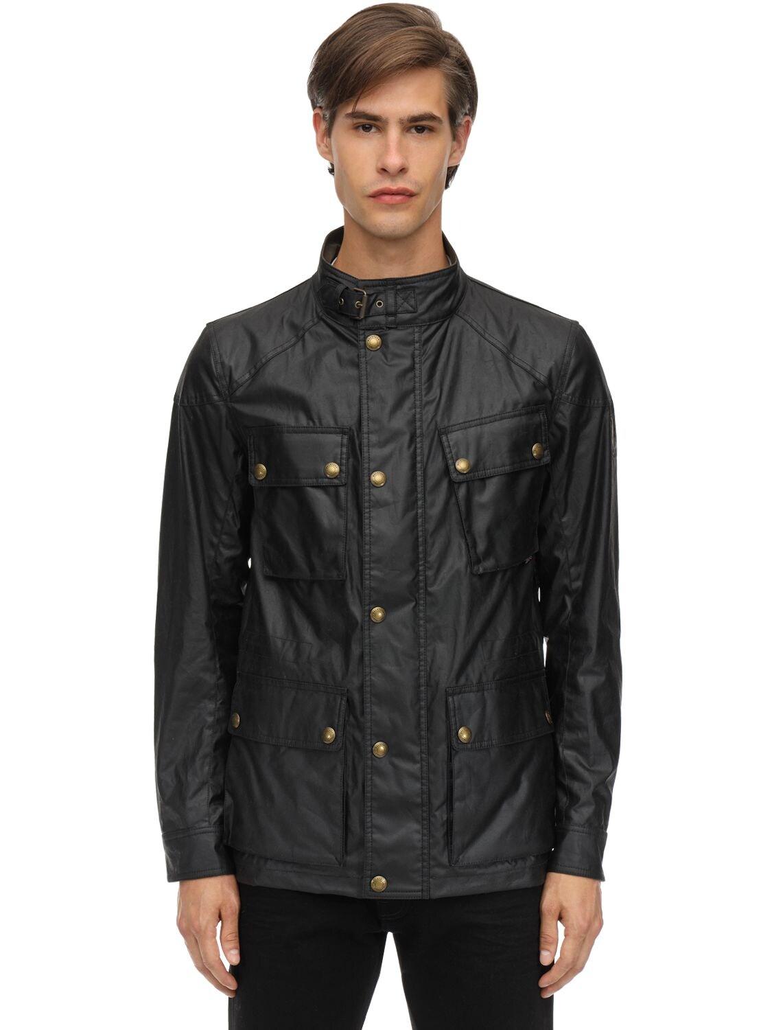Belstaff Racemaster Waxed Cotton Jacket in Black for Men Save 20 Lyst