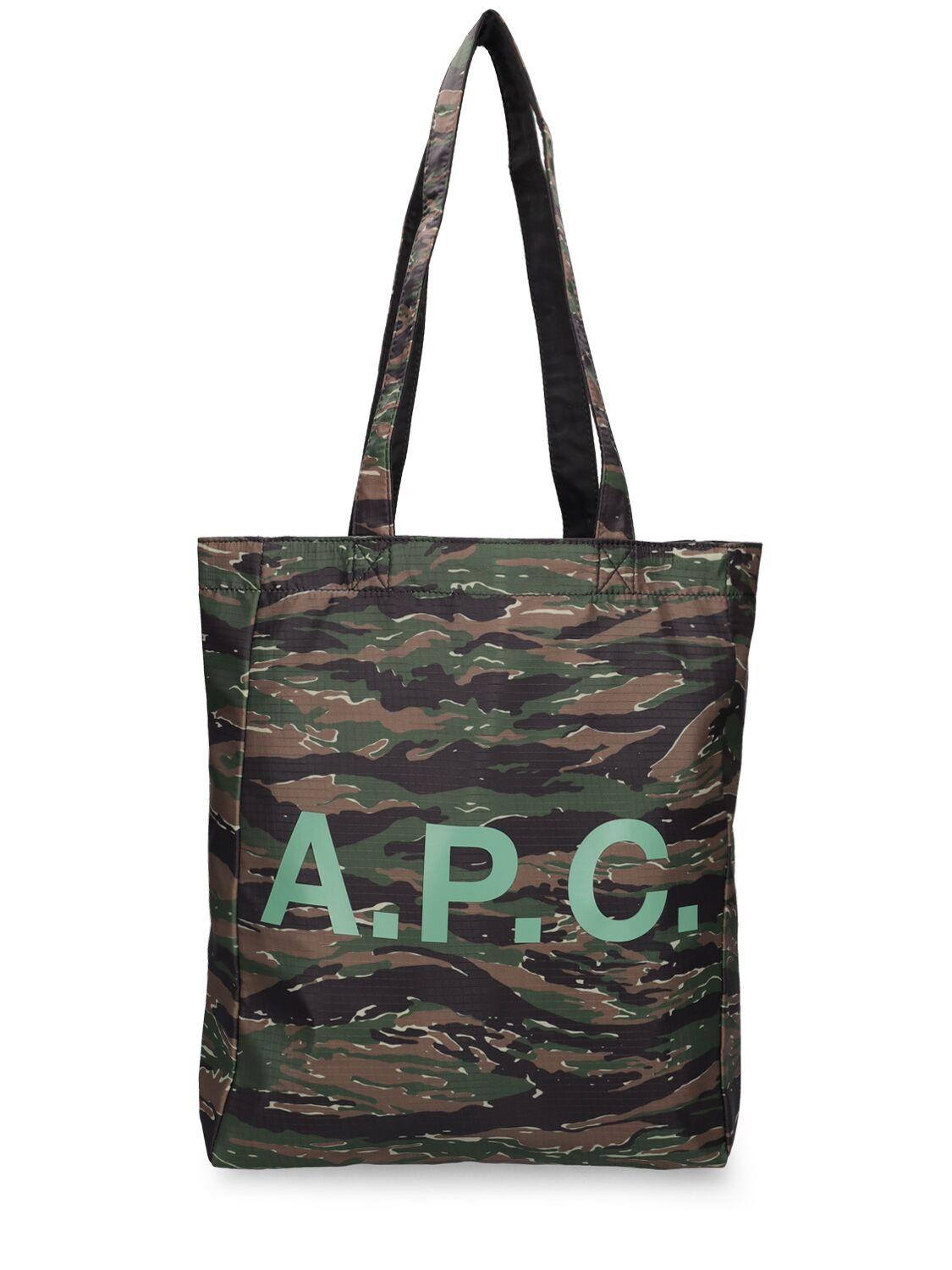 A.P.C. Lou Reversible Nylon Tote Bag in Black Lyst Canada