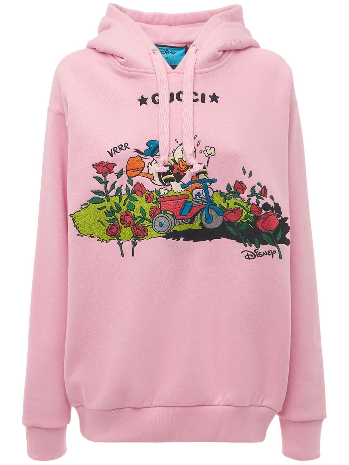 agenda Piscina Conejo Gucci Oversize Disney X Cotton Hoodie in Pink | Lyst