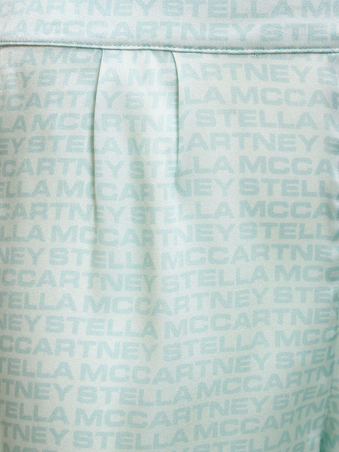 Monogram printed silk shorts - Stella McCartney - Women | Luisaviaroma