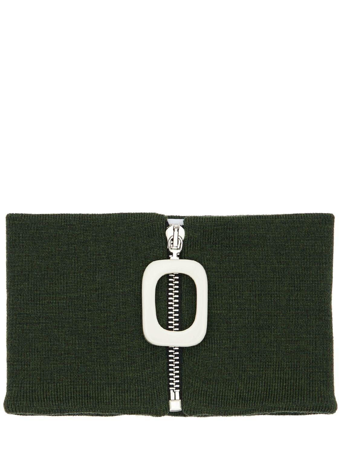 メンズ Jw Anderson ジップアップウールネックウォーマー グリーン Lyst