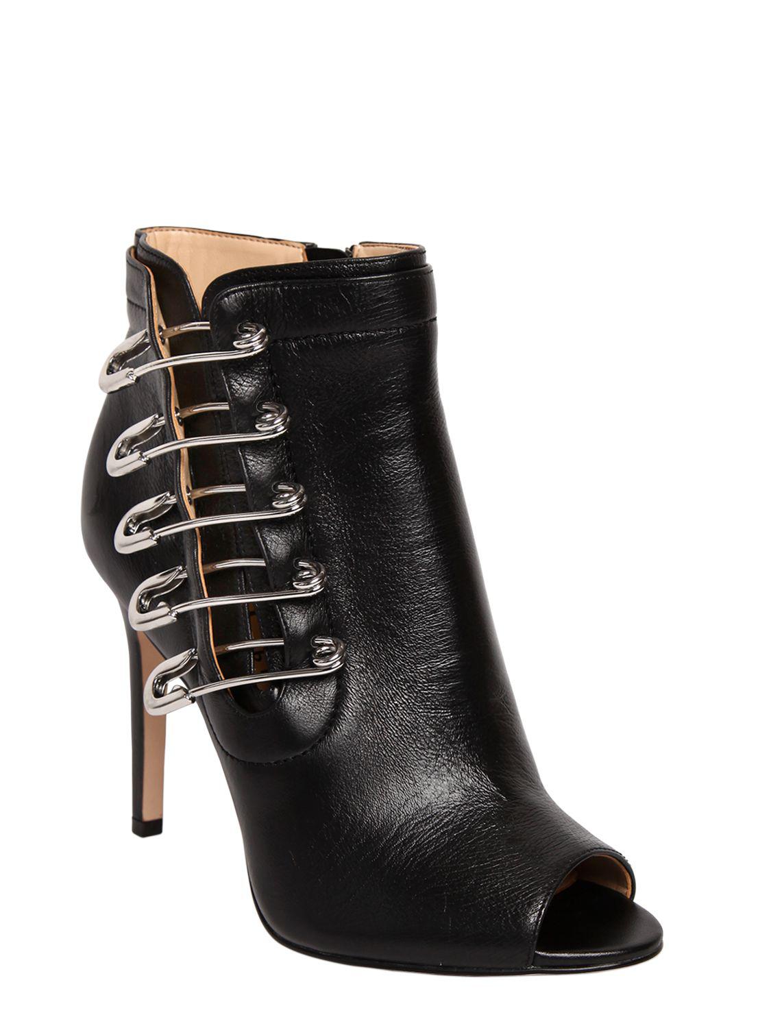 Katy Perry 100mm Unity Pins Leather Ankle Boots in Black - Lyst