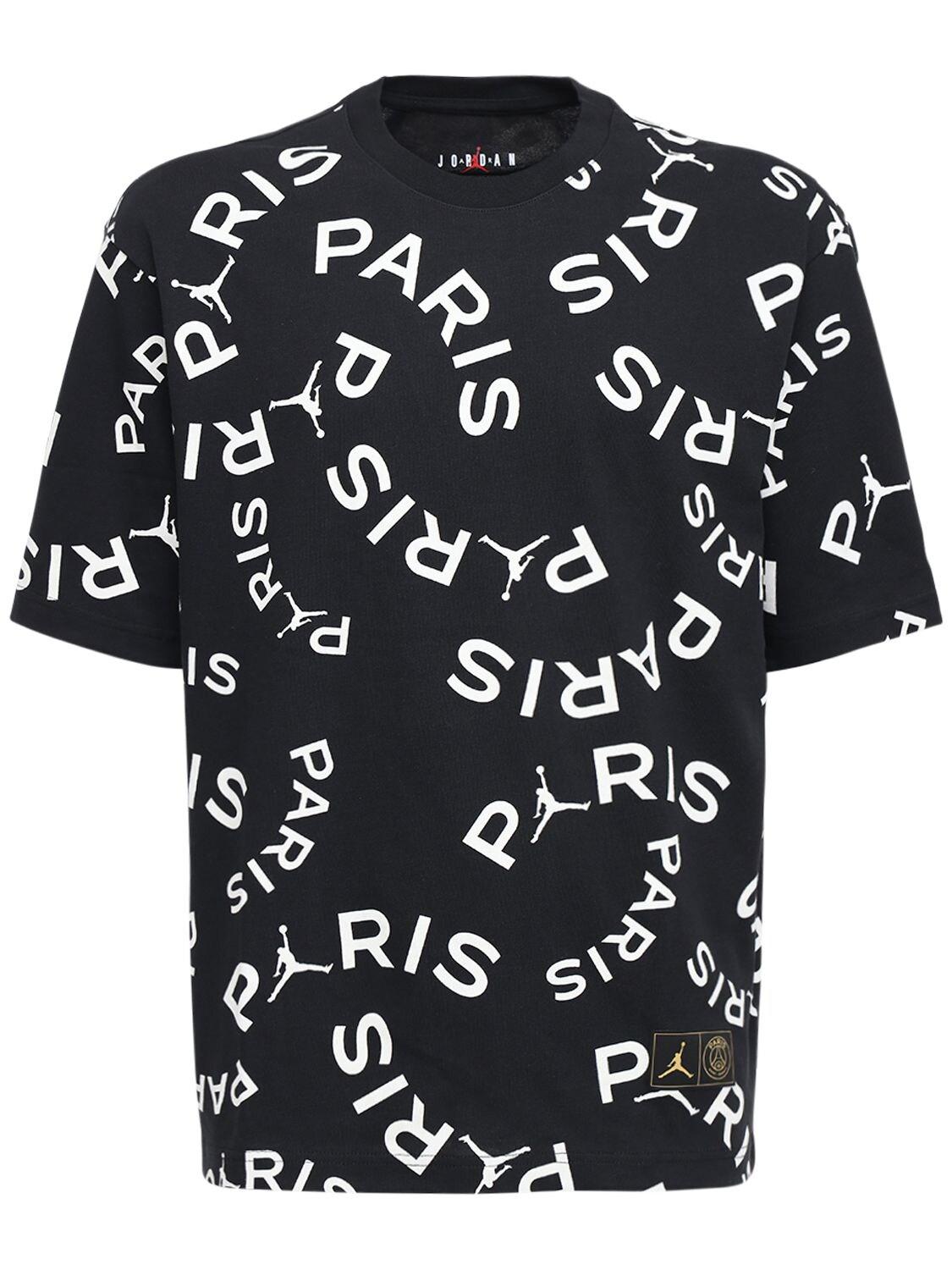 Nike Jordan Psg Jock Tag Cotton T-shirt in Black for Men - Lyst