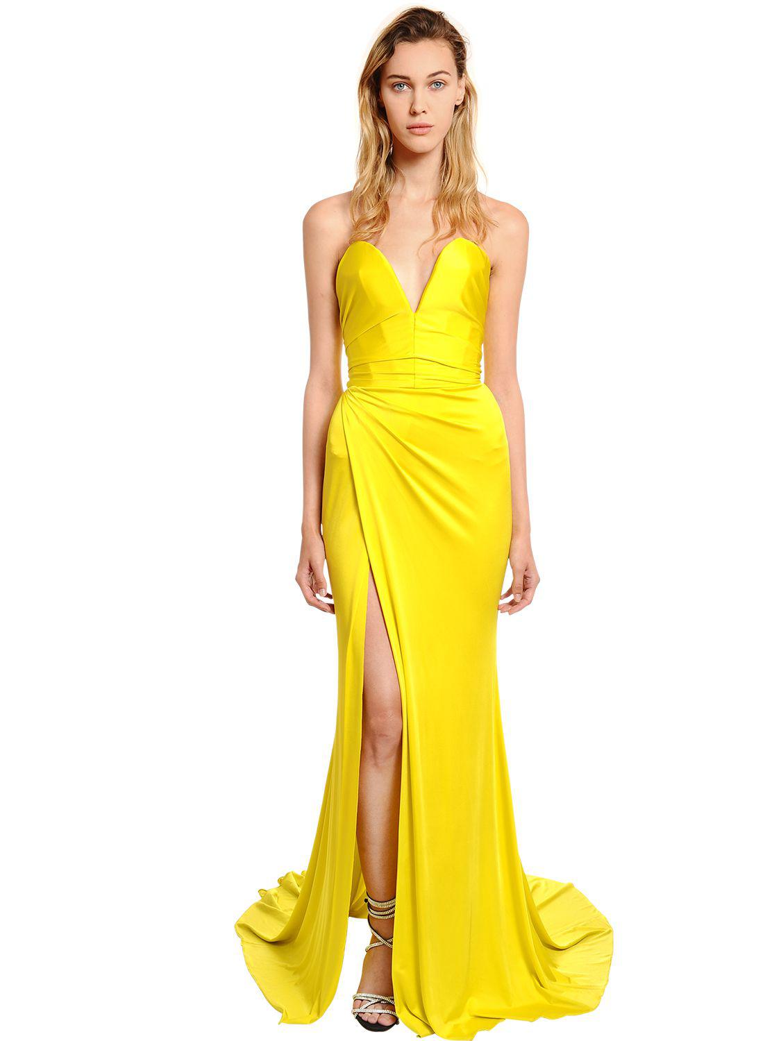 alexandre vauthier yellow dress