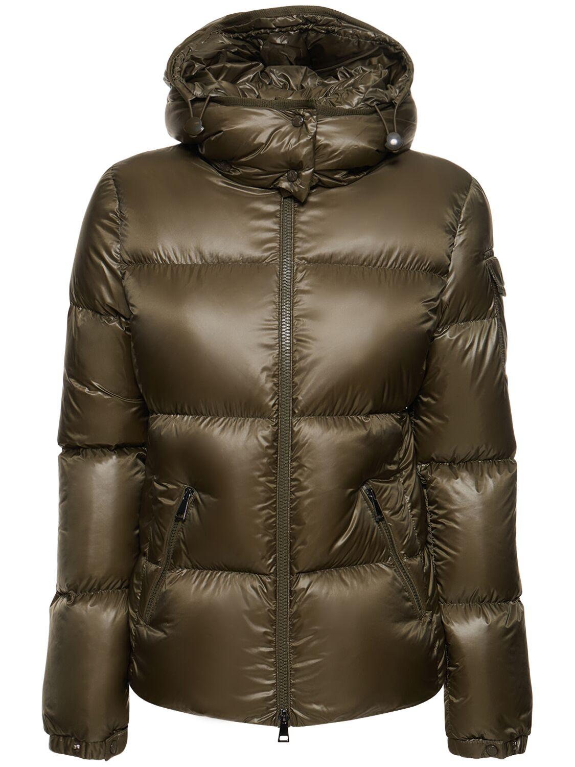 【関税&送料込】Moncler Olive Green Nylon Lombi Down Jacket Moncler Green Timur Bomber Jacket - Size 1 ○ Labellov