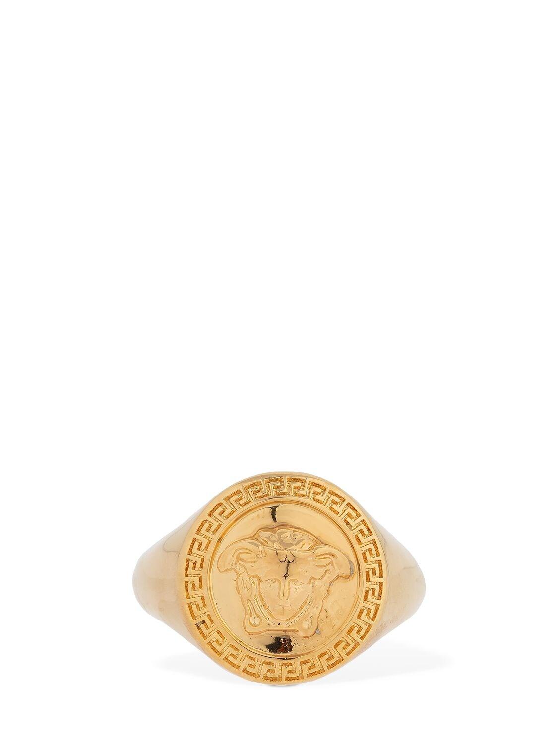 Versace Classic Round Medusa Ring in Gold (Metallic) for Men | Lyst