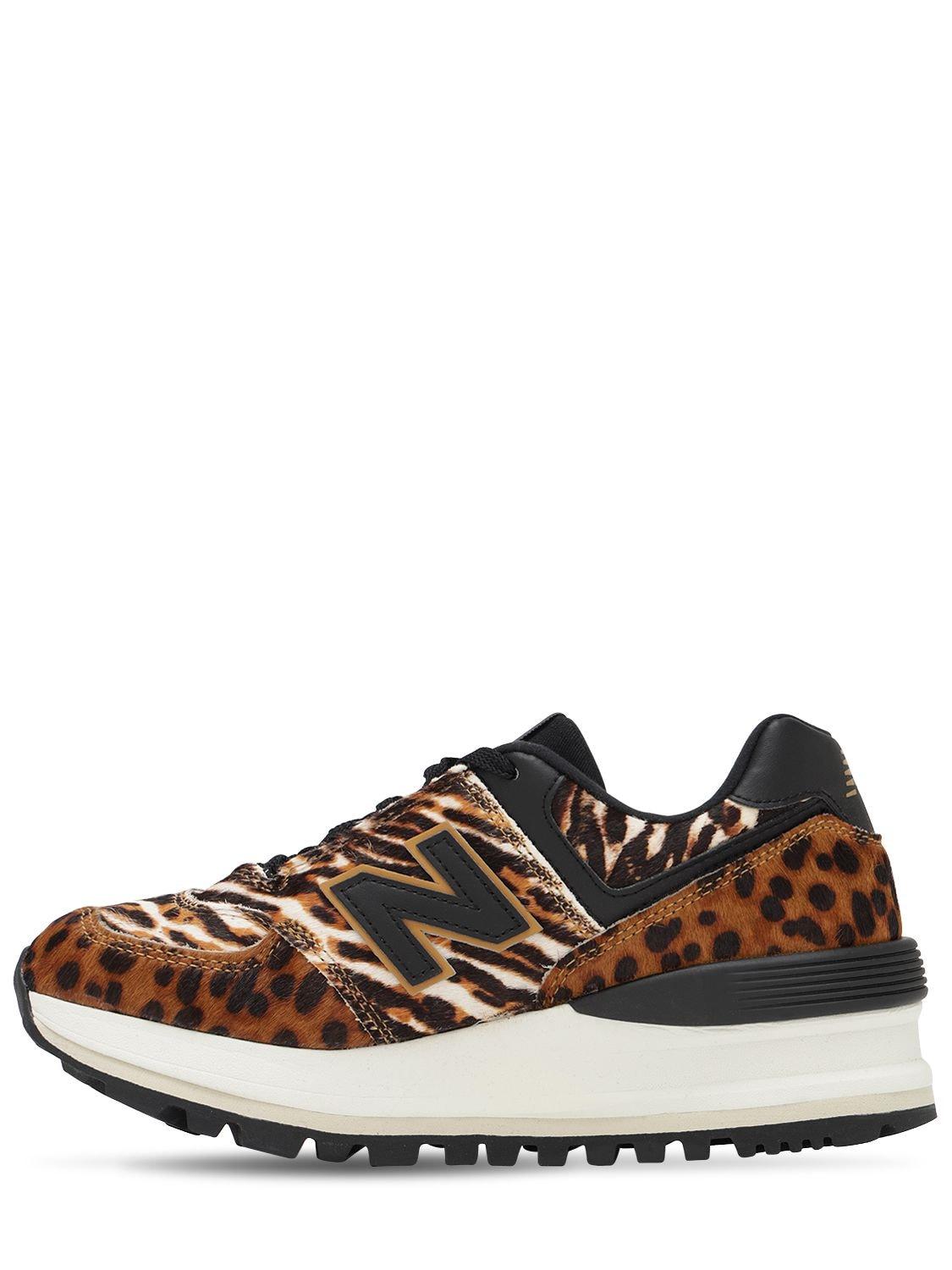 New Balance 574 Wedge in Leopard (Brown) | Lyst