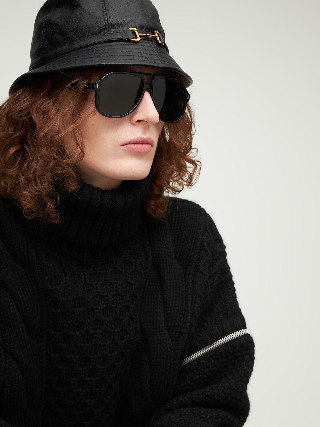 Gucci Leather Cloche Hat W/ Horsebit in 