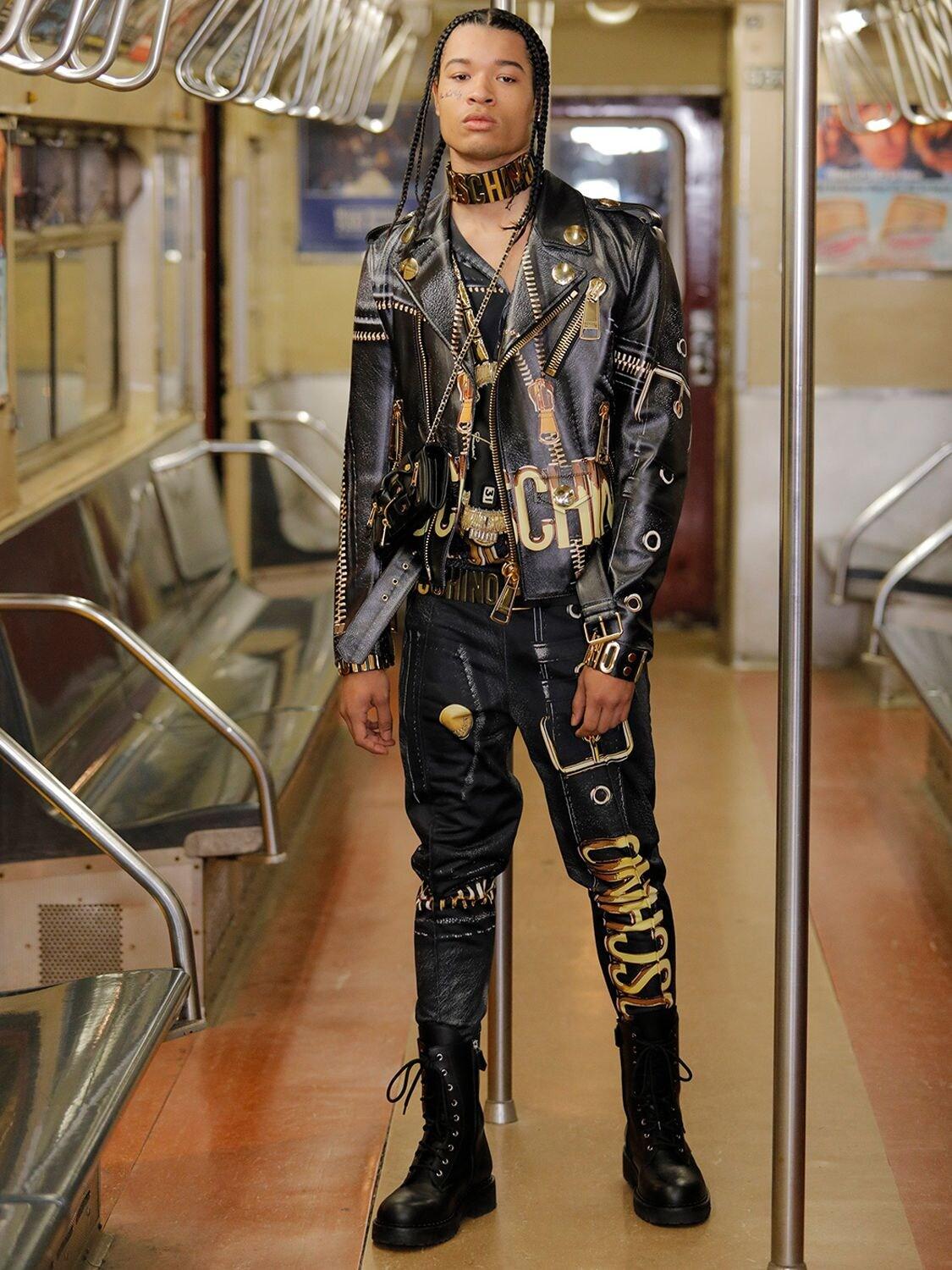 Moschino leather jacket hot sale