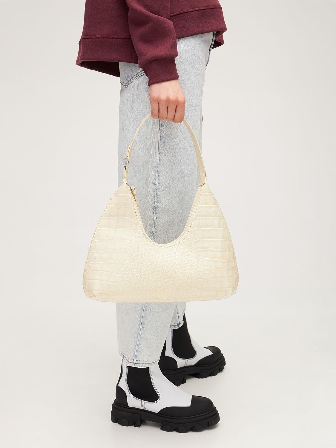 BY FAR Amber Shoulder Bag in Natural | Lyst
