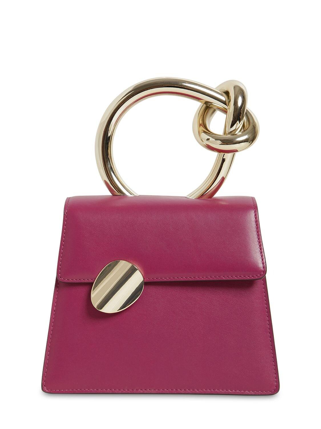 Benedetta Bruzziches Brigitta Small Leather Top Handle Bag in Purple - Lyst