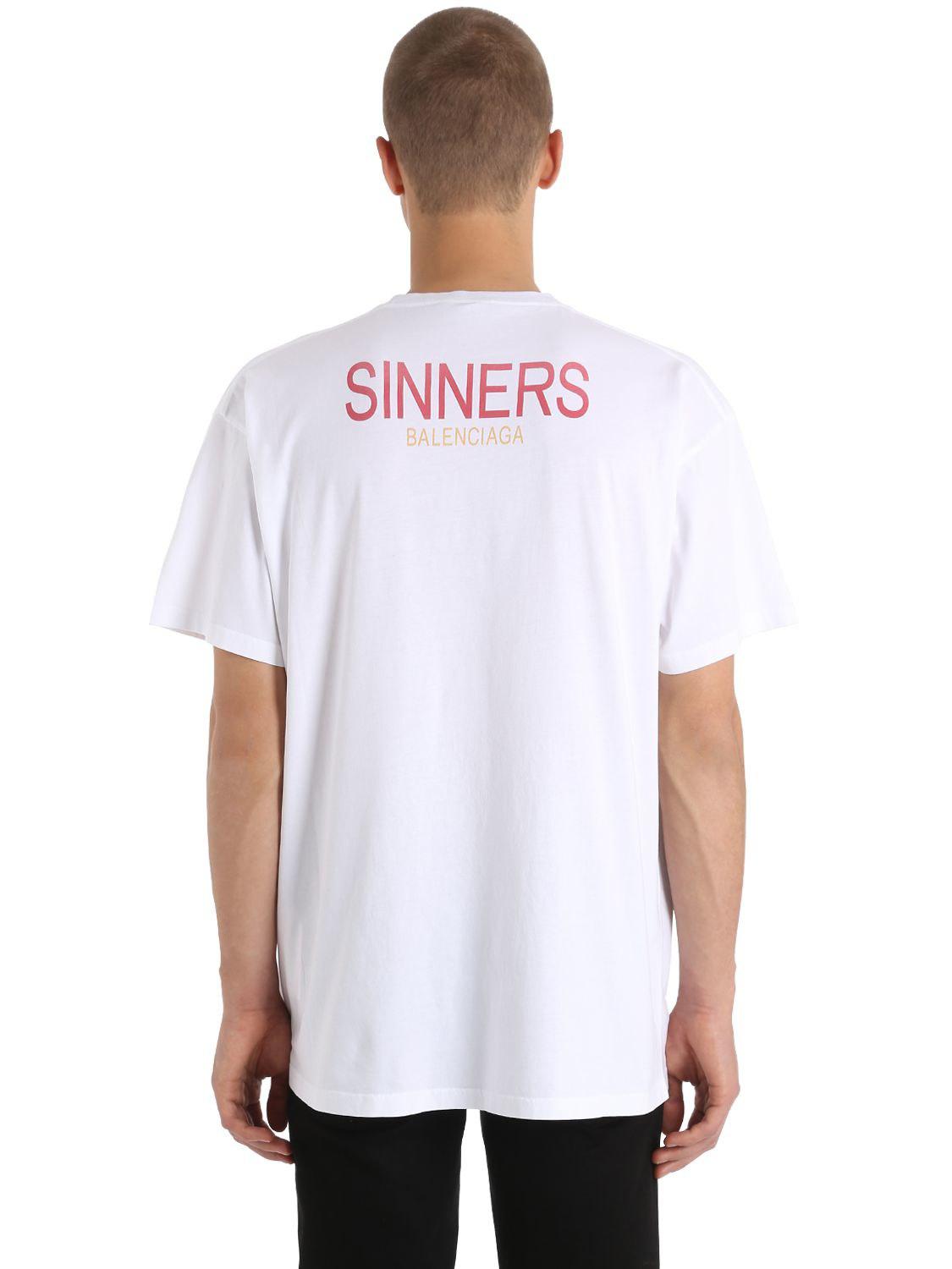 balenciaga sinners t shirt white