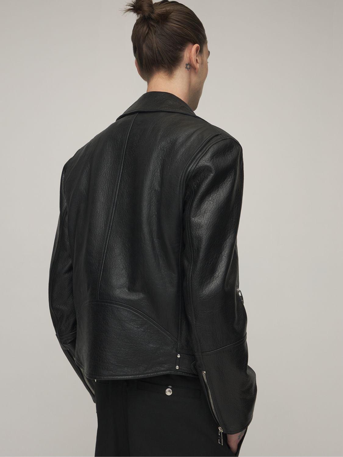Alexander McQueen Classic Leather Biker Jacket in Black for Men - Lyst