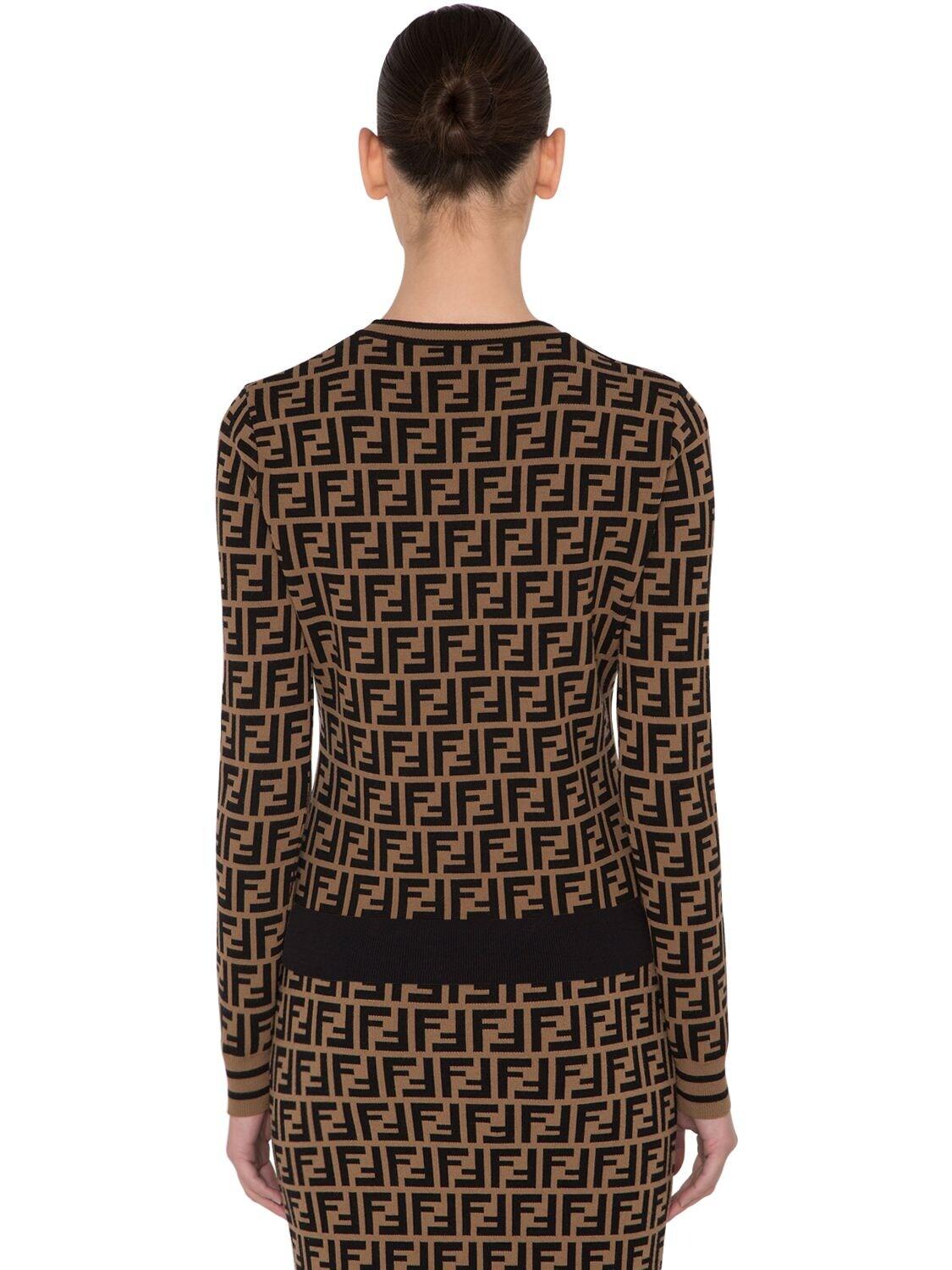 fendi logo knit sweater