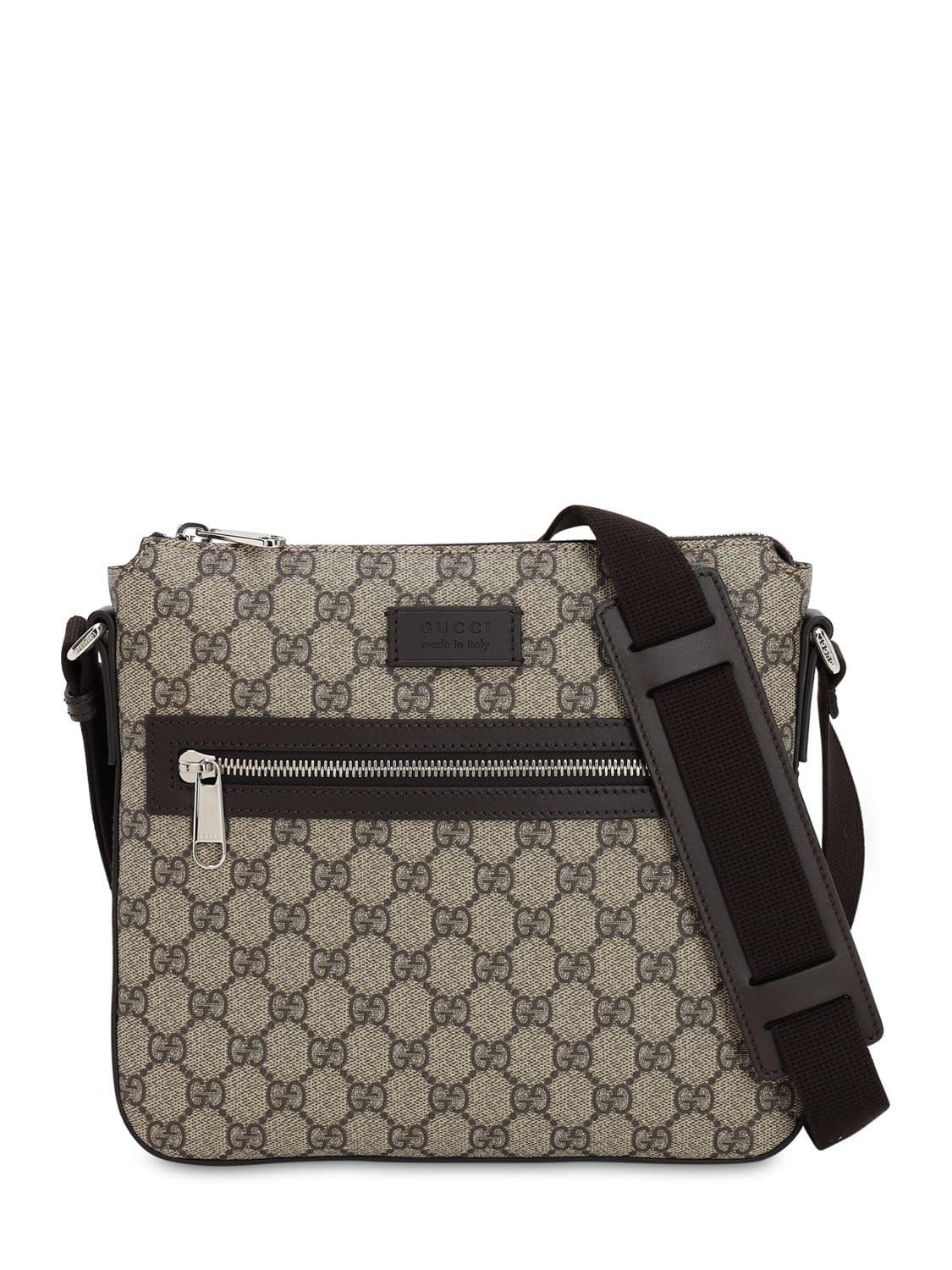 Gucci Gg Supreme Messenger Bag in Natural for Men | Lyst