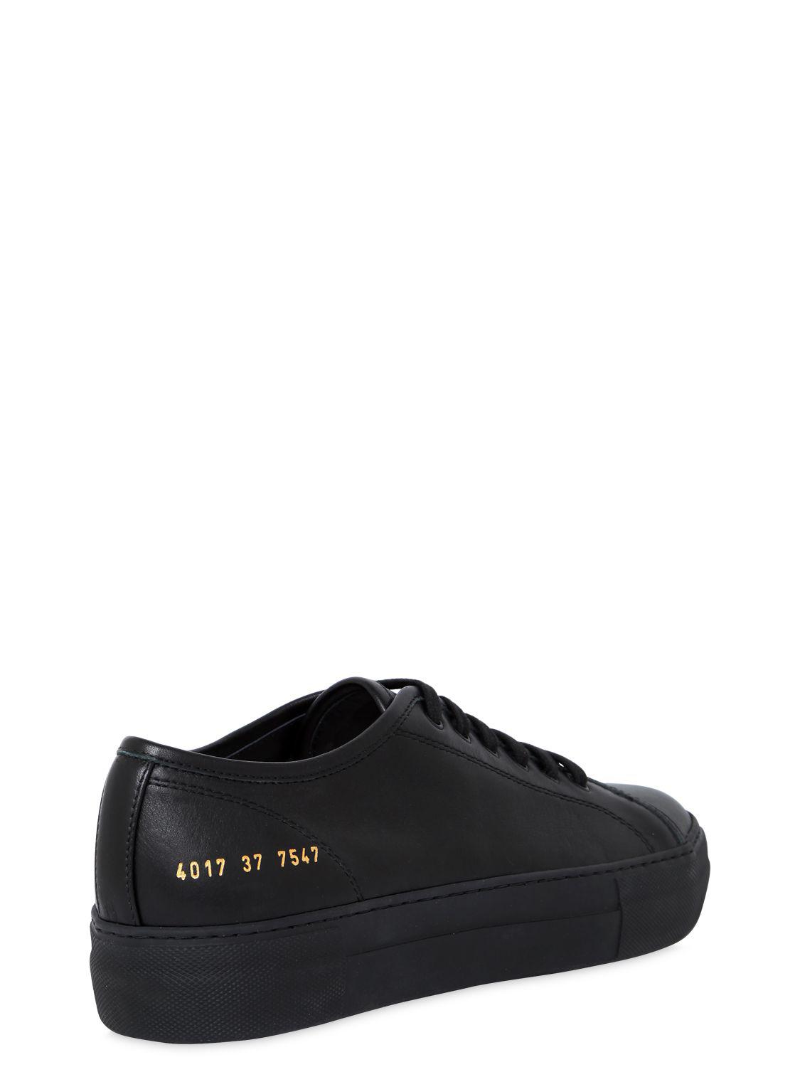 Common Projects 40mm Tournament Super Leather Sneakers in Black - Lyst