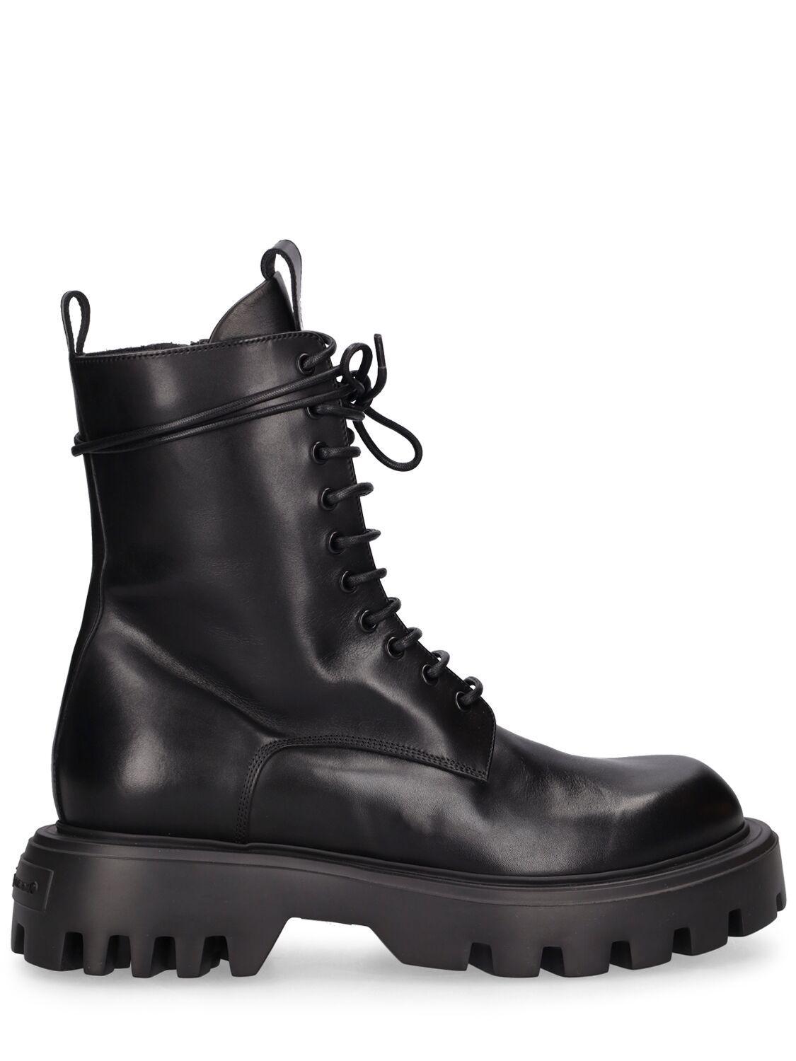 Mattia Capezzani Gaucho Leather Lace-up Boots in Black for Men | Lyst
