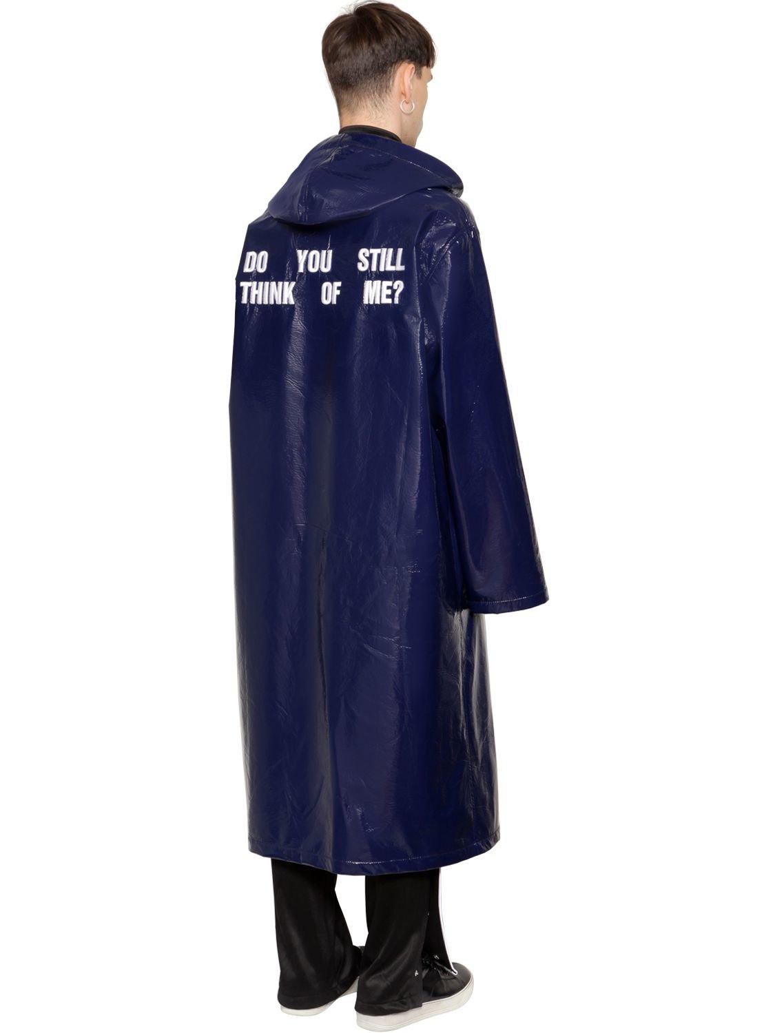 MISBHV Synthetic Oversize Do You Still Shiny Raincoat in Navy (Blue) for  Men - Lyst