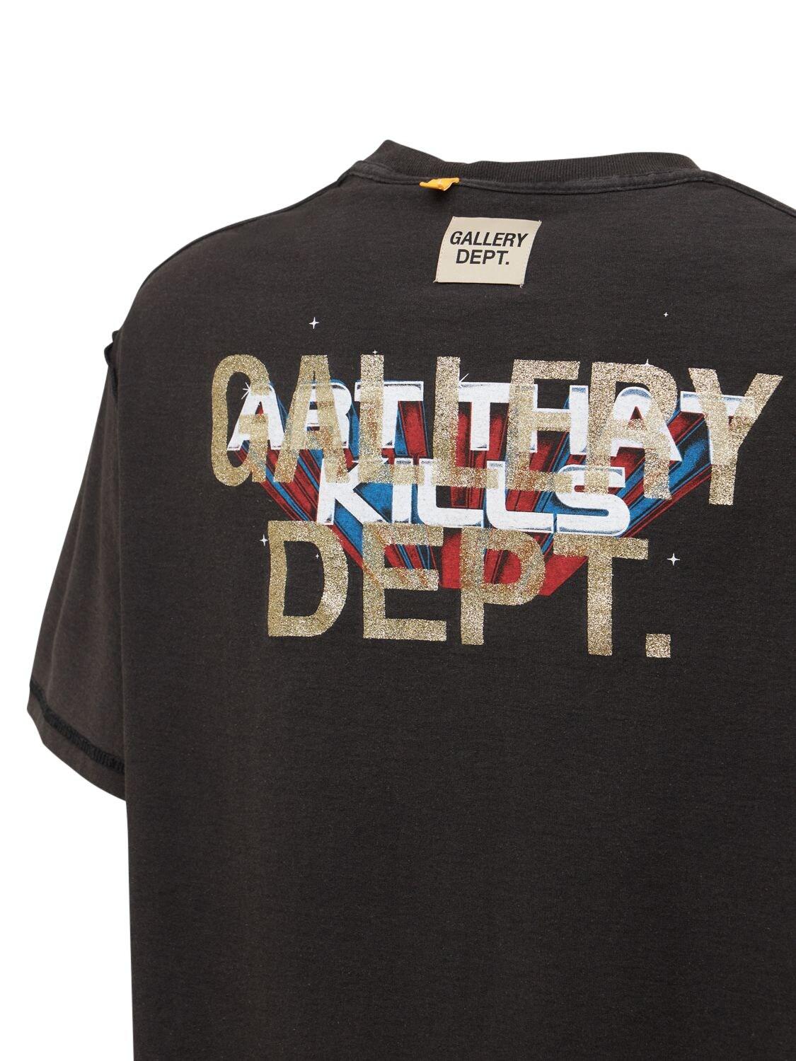 GALLERY DEPT. Atk Space Printed Cotton T-shirt in Black for Men | Lyst