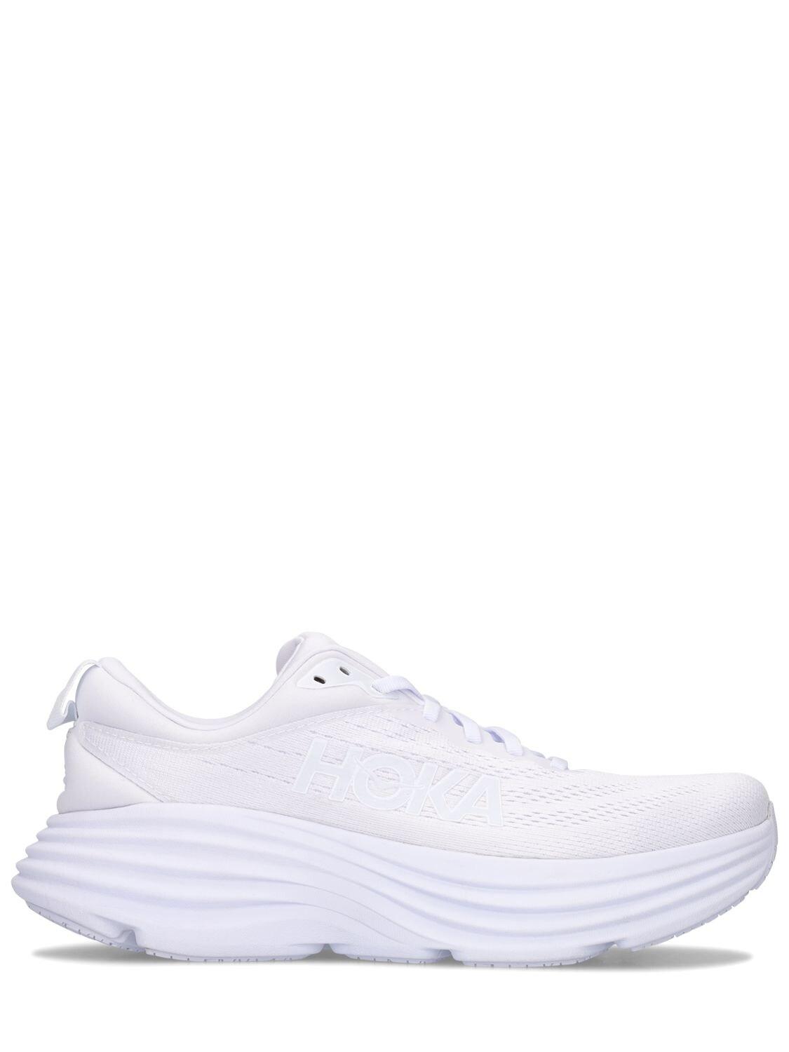 Hoka One One Bondi 8 Lifestyle Sneakers in White | Lyst