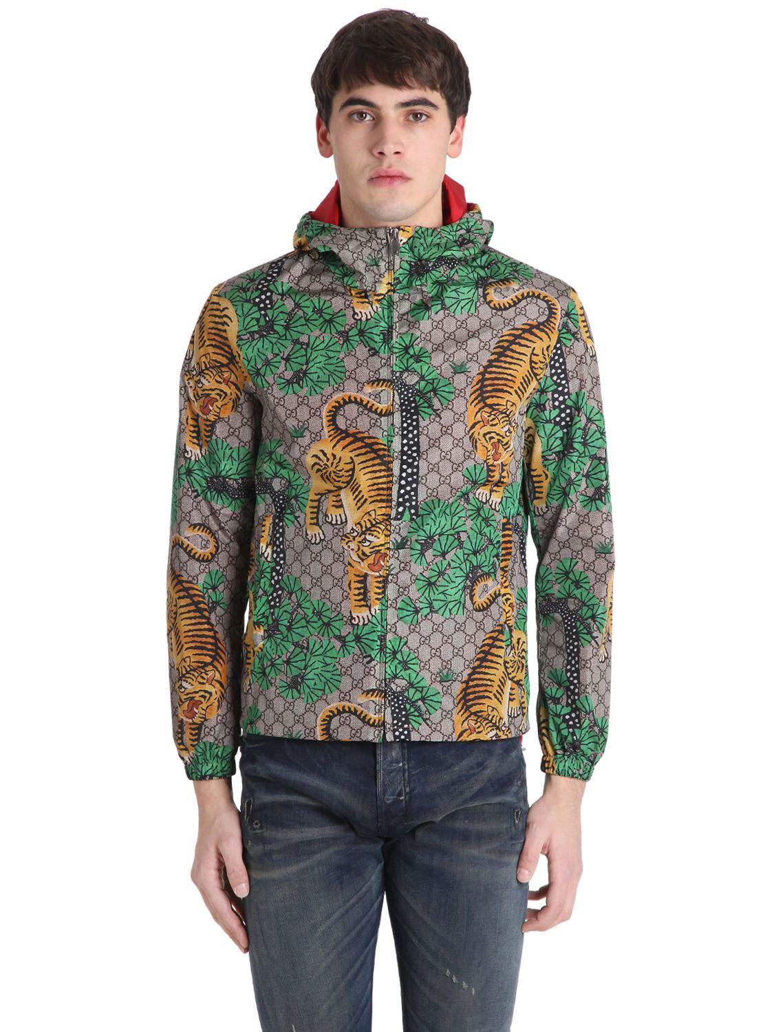 gucci jacquard nylon jacket