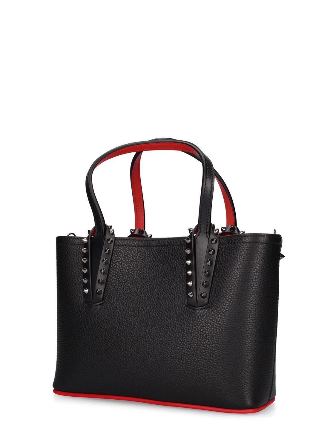 Cabata Stud Embellished Leather Tote in Black - Christian Louboutin