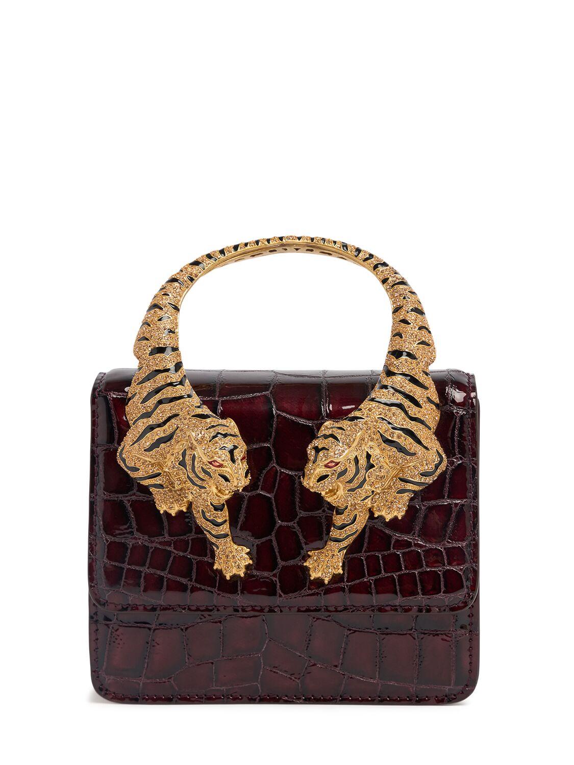 Roberto Cavalli レディース Small Roar クロコエンボスバッグ Roberto Cavalli レディース Small Roar クロコエンボスバッグ