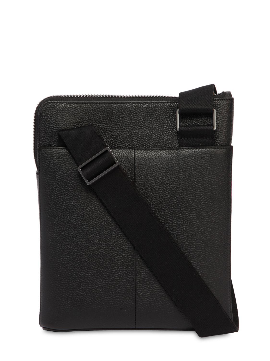 Calvin Klein Leather Crossbody Bag in Black for Men - Lyst