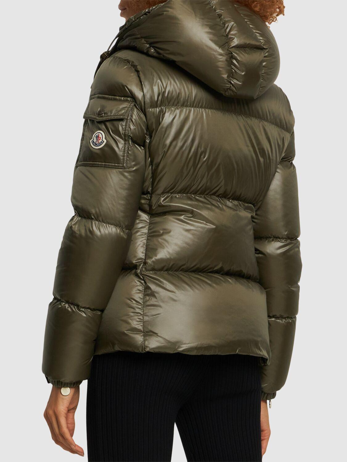 ダウンジャケット・コート Moncler Olive Green Nylon Lombi Down Jacket MONCLER モンクレール ダウンジャケット レディース アウター