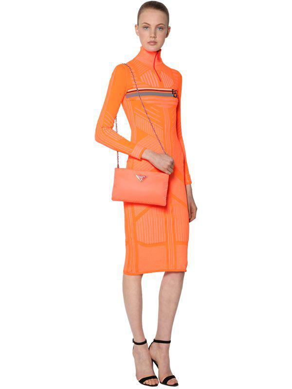 prada neon dress