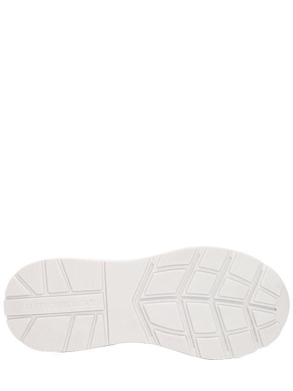 house check canvas trainers